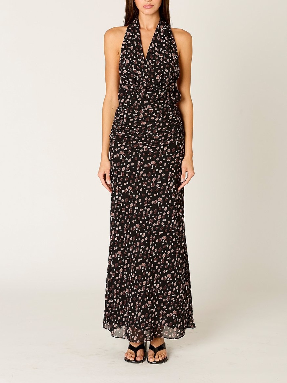 Nordstrom Black Cowl Neck Backless Maxi Dress - Picture 2 of 4
